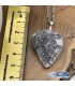 گردنبند سنگ کوارتزدودی راف بدون زنجیر Smoky Quartz
