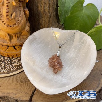 گردنبند سنگ آنالسیم قرمز بلور analcime آنالیسم