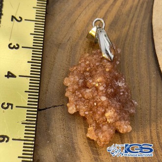 گردنبند سنگ آنالسیم قرمز بلور analcime آنالیسم