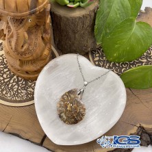 گردنبند آمونیت فسیل دفع انرژی منفی بدون زنجیر fossil ammonite