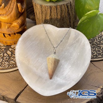 پاندول سنگ جید نارنجی  (جید) jade