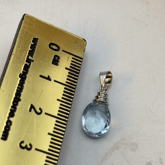 گردنبند سنگ توپاز آبی سویس Blue Topaz