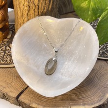 گردنبند سنگ کوارتزدودی بدون زنجیر Smoky Quartz