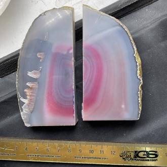 سنگ عقیق برزیلی  صورتی کلکسیونی Agate