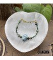 دستبند سنگ فیروزه  ایران راف و هندتراش جواهری jade