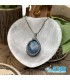 گردنبند سنگ آپاتیت بافت مکرومه بافی apatite stone