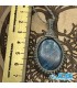 گردنبند سنگ آپاتیت بافت مکرومه بافی apatite stone