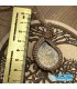 گردنبند آمونیت فسیل دفع انرژی منفی بافت مکرومه  fossil ammonite
