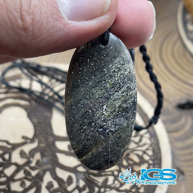 گردنبند سنگ خورشید سان استون یا بندمکرومه  sunstone