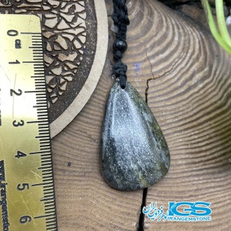 گردنبند سنگ خورشید سان استون با بندمکرومه  sunstone