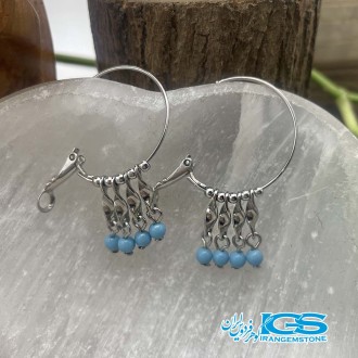 گشواره استیل فیروزه مصنوعی  TURQUOISE