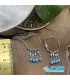 گشواره استیل فیروزه مصنوعی  TURQUOISE