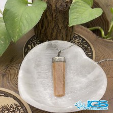 گردنبند منشور پرانیک سنگ (جید) زرد بدون زنجیرjade