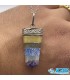 گردنبند منشور سنگ هفت چاکرا هندی بدون زنجیر seven chakra