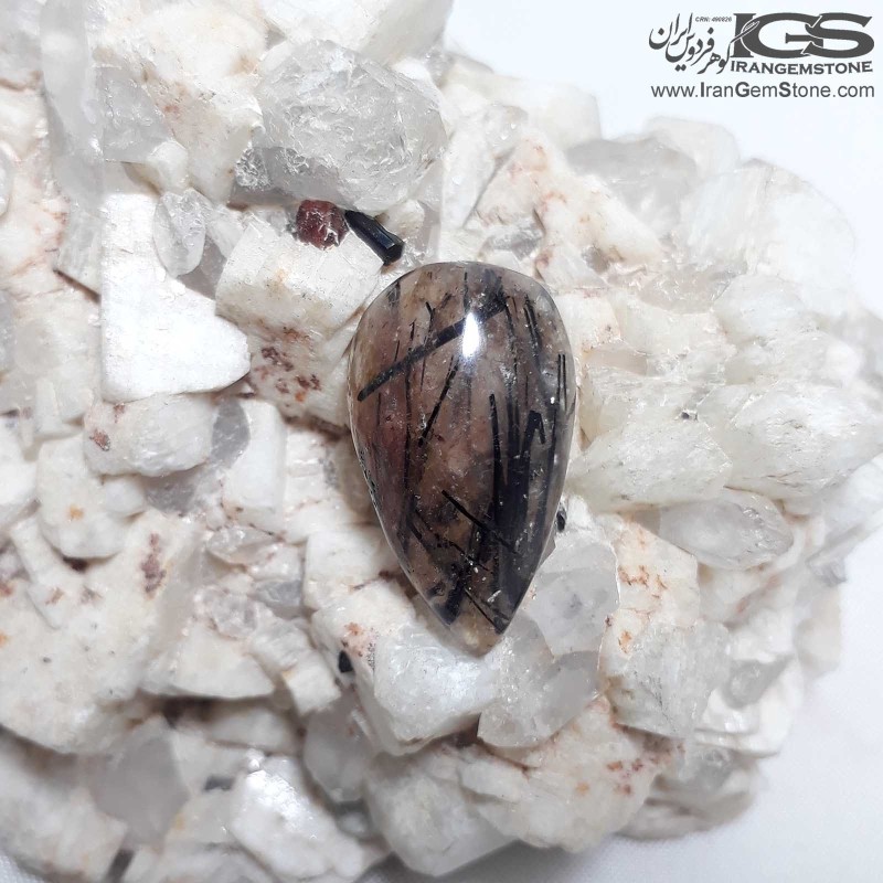 نگین سنگ روتایل تورمالین Rutile Tourmaline