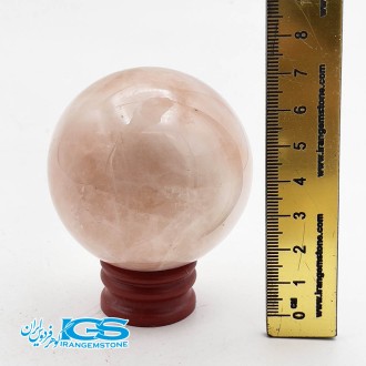 گوی سنگ رزکوارتز Rose quartz