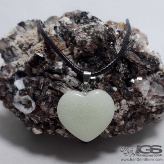 آویز طرح قلب گوهر شب چراغ Phosphorus stone