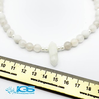 گردنبند سنگ کریستال کوارتز (درنجف) بدون زنجیر Quartz