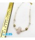 گردنبند سنگ رزکوارتز منشور rose quartz