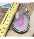 گردنبند سنگ عقیق برزیل صورتی بدون زنجیر agate