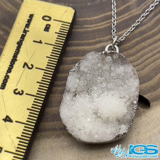 گردنبند سنگ کریستال کوارتز درنجف طبیعی