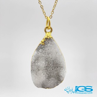 گردنبند سنگ کریستال کوارتز درنجف طبیعی