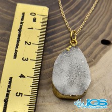 گردنبند سنگ کریستال کوارتز درنجف طبیعی