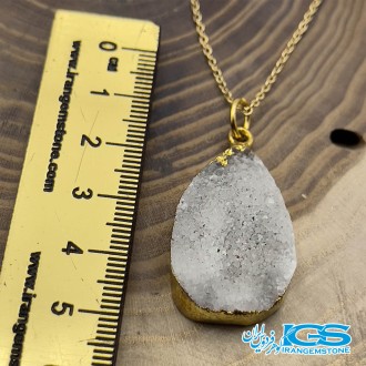 گردنبند سنگ کریستال کوارتز درنجف طبیعی