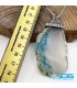 گردنبند سنگ عقیق آبی بدون بند