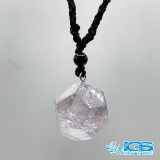 گردنبند سنگ آمیتیست با بند مکرومه