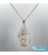 گردنبند سنگ کریستال کوارتز (درنجف) با بند