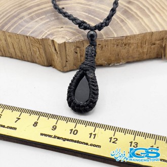 گردنبند سنگ اونیکس عقیق سیاه