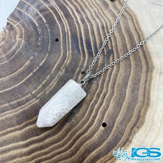 گردنبند منشور  سنگ کریستال کوارتز (درنجف)بدون بند