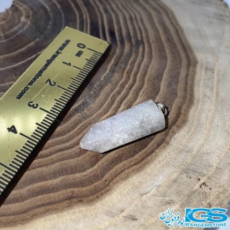 گردنبند منشور  سنگ کریستال کوارتز (درنجف)بدون بند