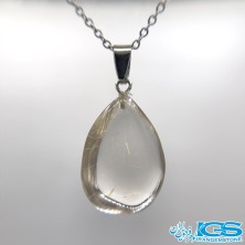 گردنبند سنگ روتایل طلایی بدون زنجیر