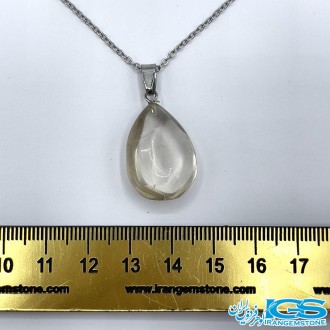 گردنبند سنگ روتایل طلایی بدون زنجیر