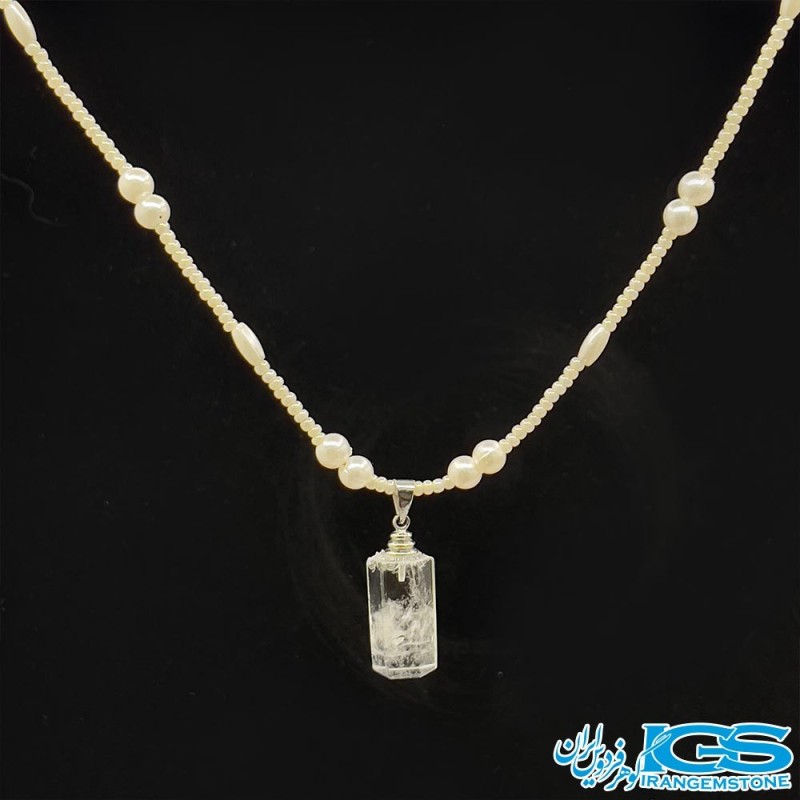 گردنبند سنگ کریستال کوارتز (درنجف)