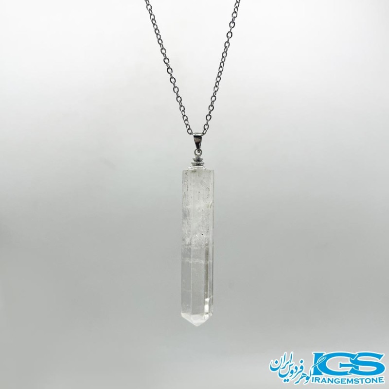 گردنبند سنگ کریستال کوارتز (درنجف)
