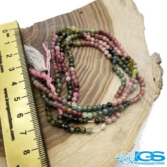 ریسه سنگ تورمالین هنداونه ای