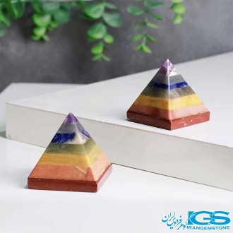 هرم سنگ 7 چاکرا اصل هفت چاکرا هرمی