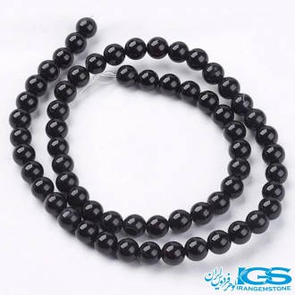 ریسه سنگ اونیکس عقیق سیاه