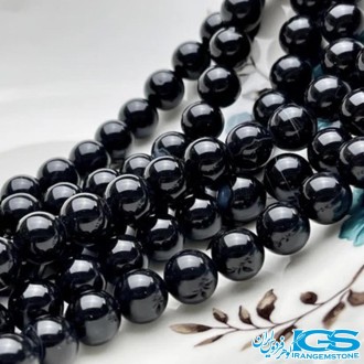 ریسه سنگ اونیکس عقیق سیاه