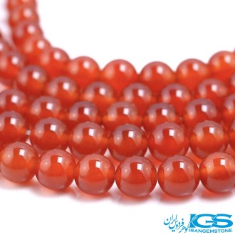 ریسه سنگ عقیق کارنلین سایز 8