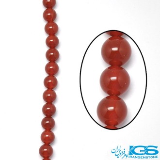 ریسه سنگ عقیق کارنلین سایز 8