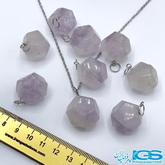 گردنبند سنگ آمیتیست بدون زنجیر