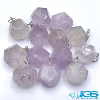 گردنبند سنگ آمیتیست بدون زنجیر