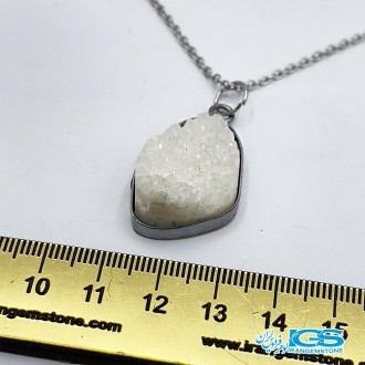 گردنبند سنگ راف کریستال کوارتز