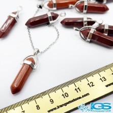 گردنبند منشور سنگ جاسپر بدون زنجیر