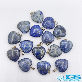 گردنبندسنگ  لاجورد قلب بدون بند