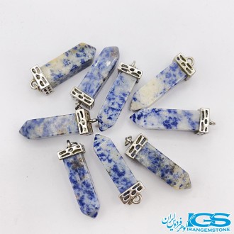 گردنبند سنگ سودالیت  منشور بدون زنجیر